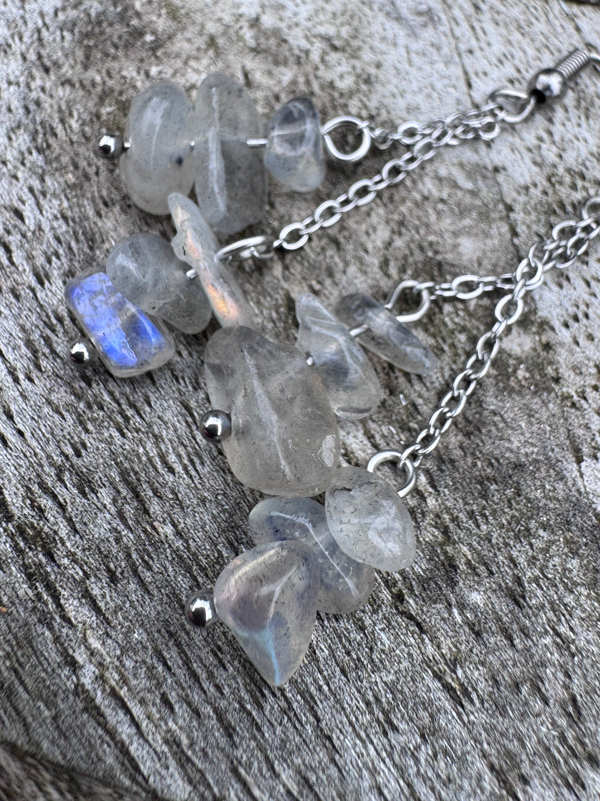 Boucles d’oreilles labradorite