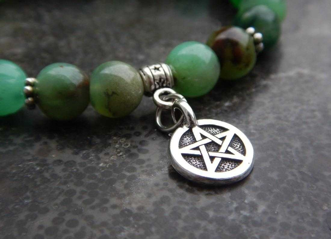 Bracelet en chrysoprase