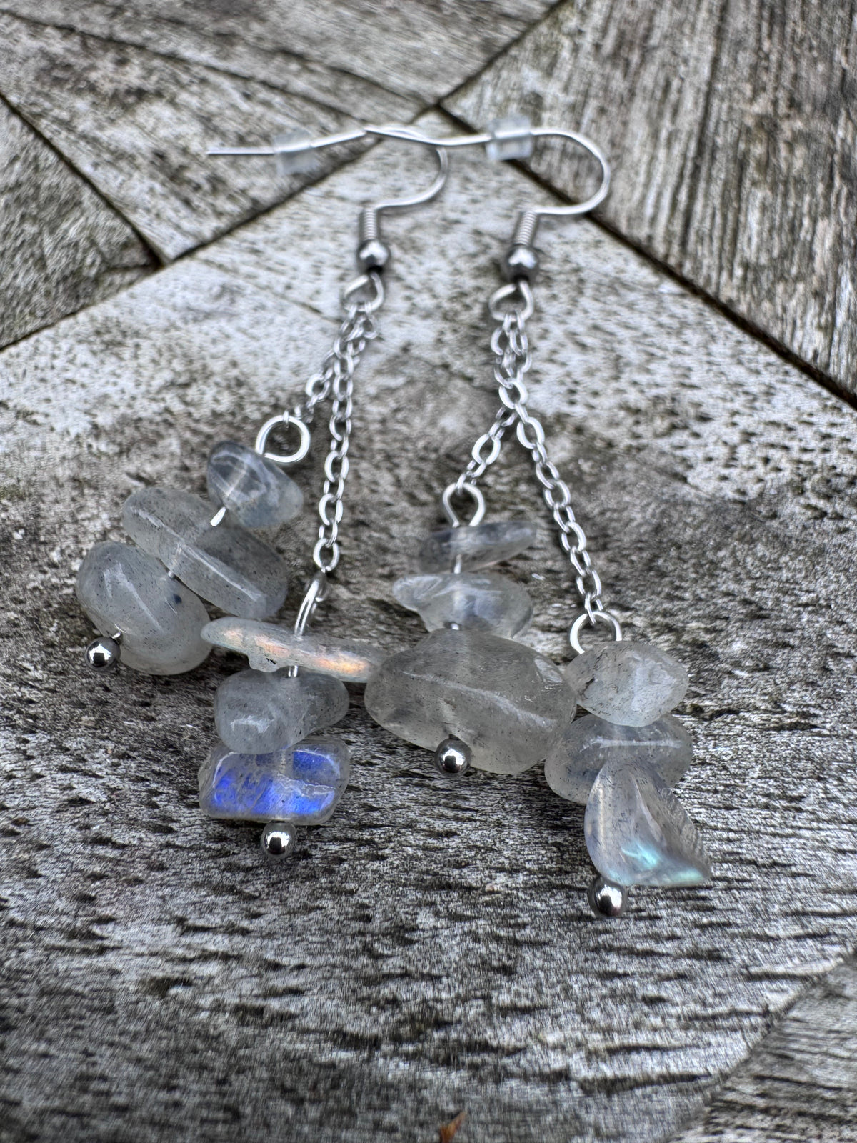 Boucles d’oreilles labradorite