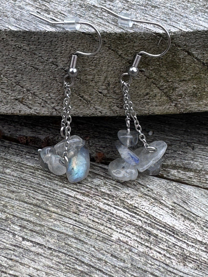 Boucles d’oreilles labradorite