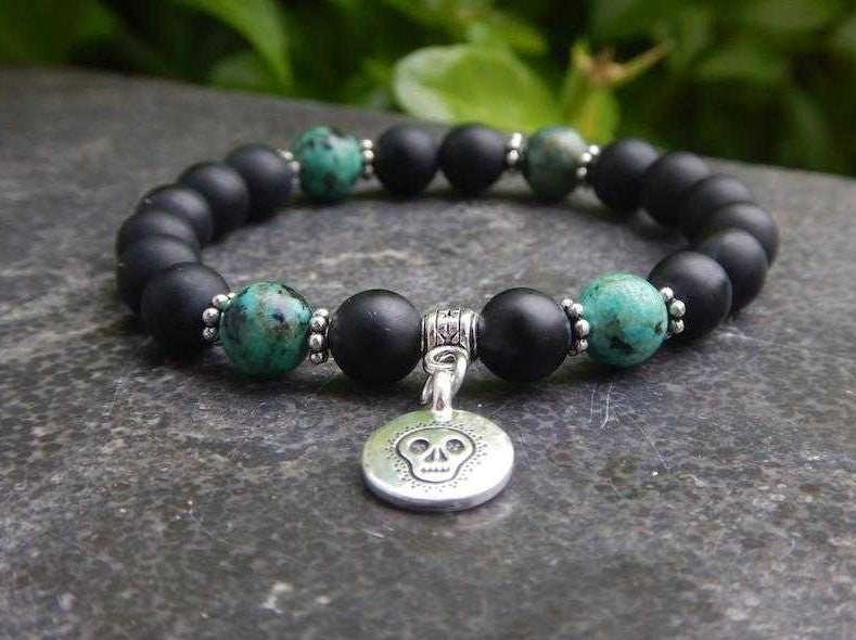 Bracelet en agate noire