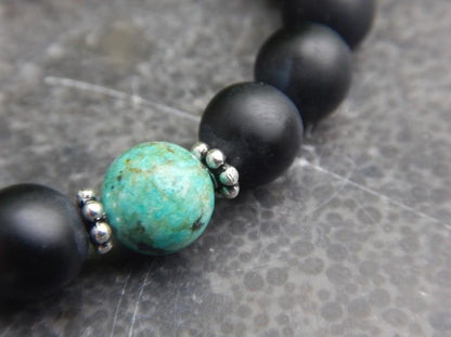 Bracelet en agate noire