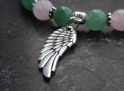 Aventurine et quartz rose