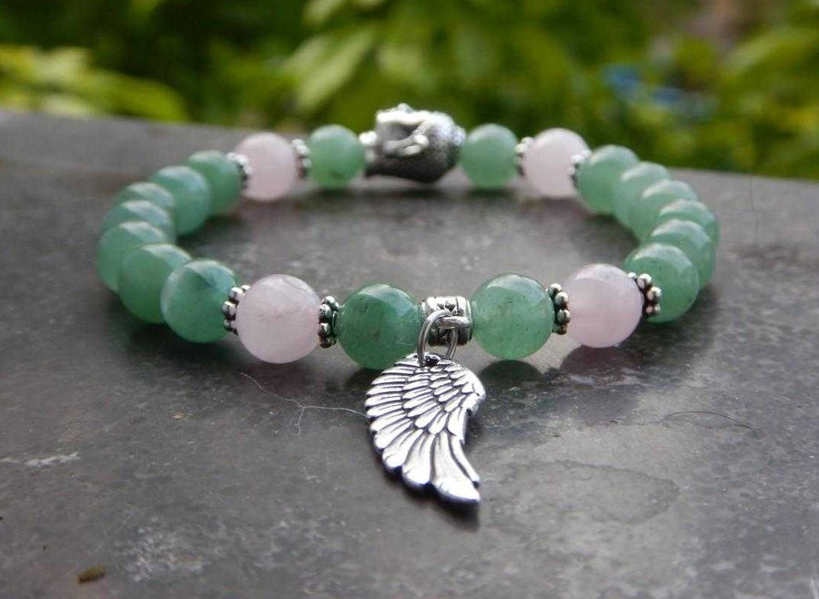 Aventurine et quartz rose