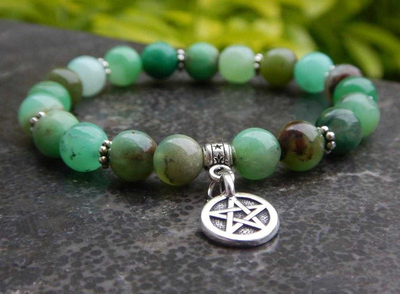 Bracelet en chrysoprase