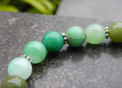 Bracelet en chrysoprase