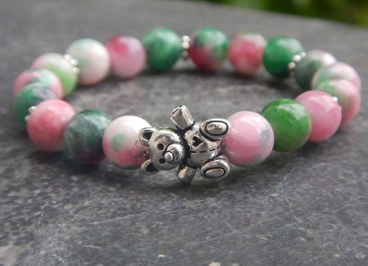 Bracelet en jade teinté