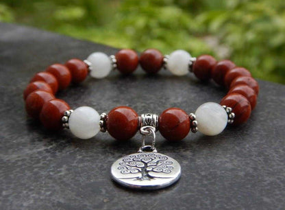 Bracelet en jaspe rouge