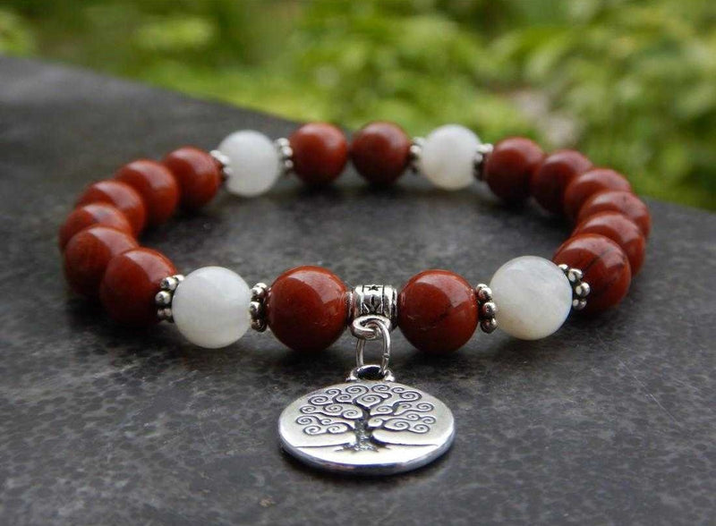 Bracelet en jaspe rouge