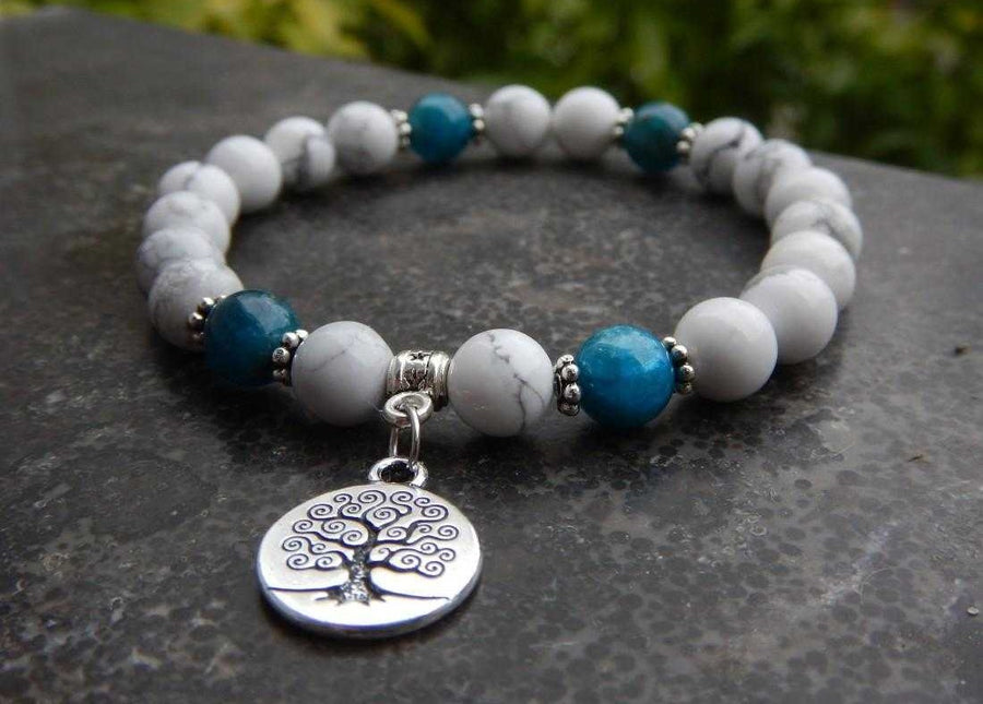 Bracelet howlite et apatite