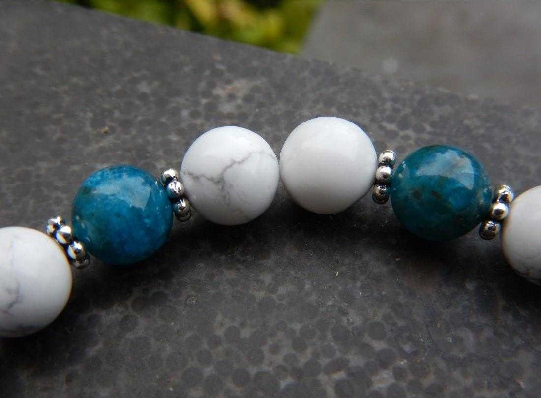 Bracelet howlite et apatite