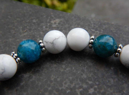 Bracelet howlite et apatite