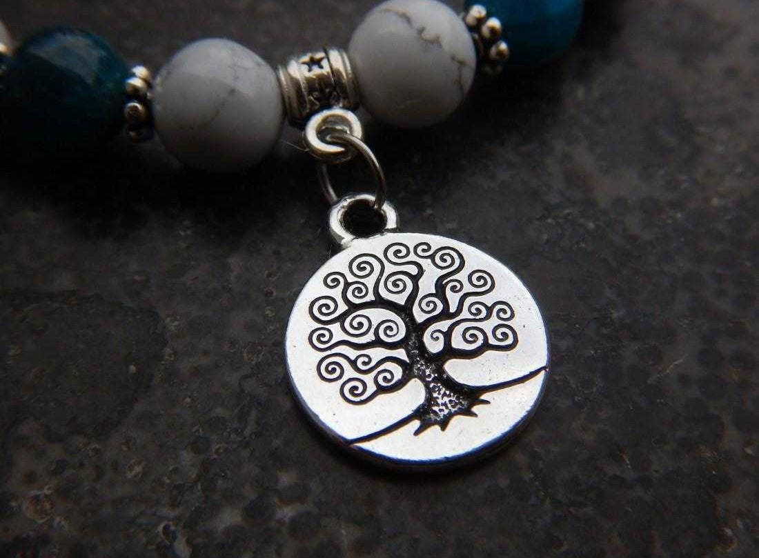 Bracelet howlite et apatite