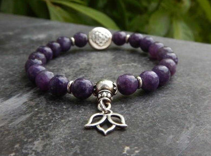 Bracelet en lépidolite