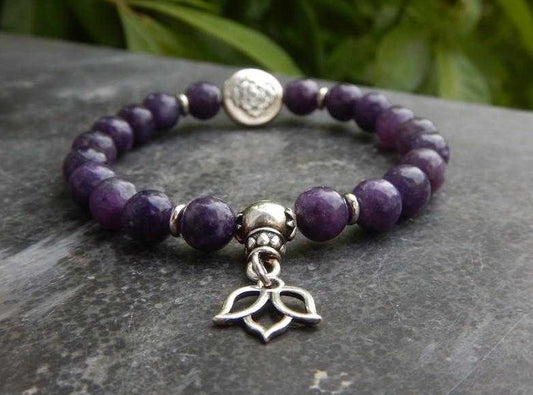 Bracelet en lépidolite