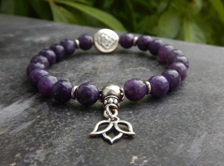 Bracelet en lépidolite