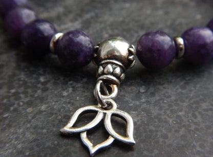 Bracelet en lépidolite