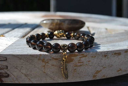 Bracelet en quartz fumé
