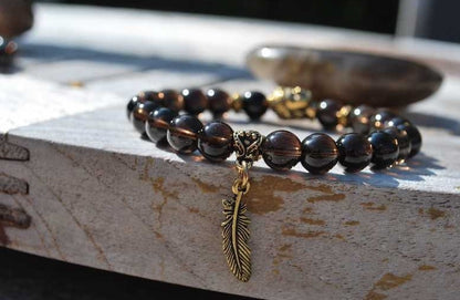 Bracelet en quartz fumé