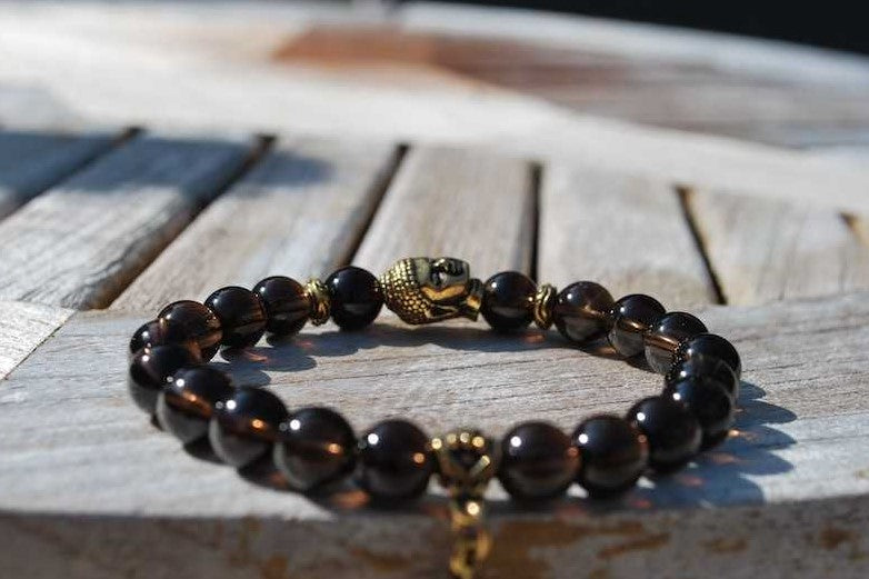 Bracelet en quartz fumé