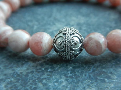 Bracelet en rhodochrosite