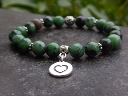Bracelet en rubis zoïsite