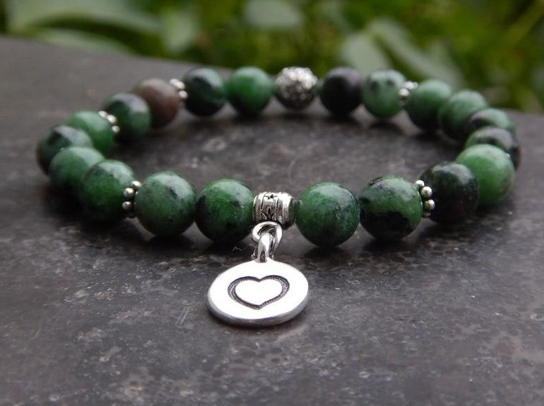 Bracelet en rubis zoïsite