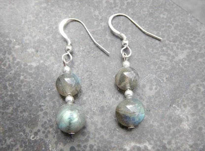 Boucles d’oreilles labradorite