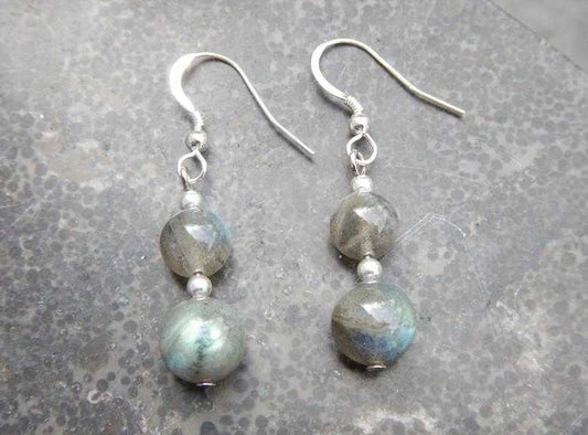 Boucles d’oreilles labradorite