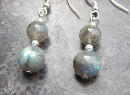 Boucles d’oreilles labradorite