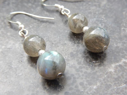Boucles d’oreilles labradorite