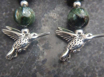 Boucles d’oreilles en séraphinite